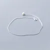Anklets MloveAcc 925 Sterling Silver Snake Chain Pearls For Women Fashion Jewelry Wholesale