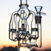 Glas-Shisha-Bongs mit 5-Arm-Kammer-Recycler-Perc-Wasserpfeife Dab-Rig-Bubbler-Raucher-Shisha mit 14-mm-Gelenk