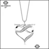 Hangende kettingen Infinity Love Heart Hanger Kettingen 925 Sterling Sier Choker Statement ketting vrouwen sieraden geen ketting 1233 t2 d dhvwu