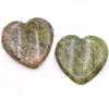 Naturlig Rhodochrosite Palm Stone Crystal Healing Gemstone Decoration Oroar Terapi Hjärtform