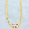 Chains Unisex Necklace 4MM 20-30 Inches Gold Color Figaro Cuban Link Chain Necklaces For Female/Male Trendy Birthday Jewelry Gift