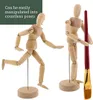 Wood 8" Male Glasses Holder Artist Drawing Manikin Articulated Mannequin with Base and Flexible Body - Perfect for Drawing The Human Figure XB1