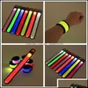 Slap Snap Bracciali Snap Bracciali Gioielli Drop Delivery 2021 Nylon Led Sport Slap Polsini Polsino Outdoor Night Light Flas Dhgty