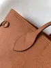 MM Tote 2 sets Shoulder Bags Cognac Brown cowhide leather handbag M46135 Women Beach Shopping Bag with Zipped Pouch Tourterelle Gray Black Embossed leather