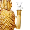 Glass bong water pipe hookah 8.66inches tall pineapple shape recycler bongs oil rigs dab rig pipes bubbler for smoking with 14mm female bowl