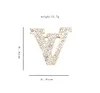 23ss 2color Fashion Brand Designer V Letters Brooches 18K Gold Plated Brooch Crystal Suit Pin Small Sweet Wind Jewelry Accessories Wedding Party Gift