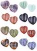 Natural Rhodochrosite Palm Stone Crystal Healing Gemstone Decoration Worry Therapy Heart Shape