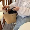 أكياس التسوق الأنيقة حقائب اليد المنسوجة في Ladies Ladies Beach Weaving Straw Bag 2022 Portable Duster Luxury Designer Picni290J