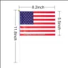 Banner Flags Banner Flags Usa Flag American Small Stick Mini Hand Held Decorations 1 Dozen Drop Delivery 2022 Brhome Am9Kn Home Garde Dhixe