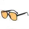 Sunglasses 70s Vintage Pilot Women Oversized Square Goggle Driving Sun Glasses Fishing Eyewear UV400 Lunette De Soleil Femme