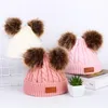 8 stijlen winter hoed jongens meisjes gebreide muts dikke baby schattige haarbal pet baby peuter warme petten jongen meisje pom poms warmer hoeden m926