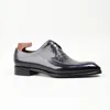 Black Dress 885 Crocodile Leather Derby Men's Shoes Pattern Business Office Wedding High Quality Elegant Large Size 713