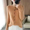 Women's Knits Tees Round Neck Knitted Cardigan Women's 21Autumn And Winter New Outer Wear All-Match Base Sweater Korean Hang Article Loose Coat Top T221012