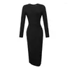 Casual Kleider Frühling Herbst Frauen Abendkleid Mujer Sexy V-ausschnitt Dünne Falten Midi Party Club Stretchy Inner-Match Robe Femme Vestido