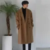 Men's Wool Blends IEFB Autumn Winter Medium Length Coat Thickened Fashionable Woolen Coat Korean Loose Casual Double Breasted Clothes 9Y4774 221012