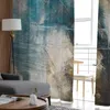 Curtain Silhouette Reindeer Pine Tree Brown Tulle Curtains For Living Room Bedroom Kitchen Decorative Sheer