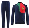 Ensembles de football / Survêtements 2022 Mexique Équipes Ensembles de survêtements de football Tranning Suirts Hauts et pantalons Brésil Veste costume Manches longues Fermeture à glissière complète