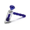 Small Hammer Glass Bong Hookah Blue Matrix Percolator Portable Smoking Pipes Bubbler Bongs Water Pipes Bowl 18.8mm