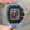 Milles Business Leisure Carbon Fiber Herren automatische mechanische Uhr multifunktionale atmosphärische hohle Weinfass