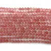 Beads Natural Stone Watermelon Red Cracked Quartz Crystal Glass Loose For Jewelry Making DIY Charm Bracelet Necklace