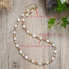 Chains 2022 Fashion Beaded Design Luxury Black Gold Crystal Necklace Natural Freshwater Pearl Cable Lock Collar Gift