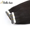 Virgin Remy Human Hair Tape Skin Tape In Hair Extensions Natural Black 1b Dwuściaste taśmy na włosach przedłużenie 50 g bezproblemowo 20-26 cali klej w przedłużanie Bella Hair