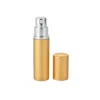 quality 5ml Portable Aluminum Refillable Perfume Bottle Travel Atomizer Glass Spray Empty Cosmetic Containers