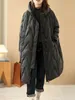 Women's Down Parkas Janveny Loose Long Coat 90% White Duck Jacket Winter Kvinnlig överrock Huven Puffer Feather 221013