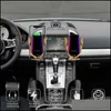 Autres accessoires intérieurs R1 Chargeur de voiture sans fil Matic Clam pour téléphone Android Air Vent Holder Rotation à 360 degrés 10W Fast Chargin Dhksc