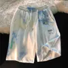 Shorts maschile Applique Tie-Dye High Welt Cash Sorts Shorts Women Summer 2021 Pantaloni a cinque punti Harajuku sciolto da uomo sudore G221012