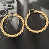 Hoop Earrings High Quality Big Circle Round For Women's Fashion Statement Golden Punk Charm Party Jewelry