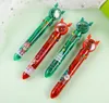 Christmas Ten-color Ballpoint Pen Cute Press Holiday Kid Gift Merry Decor For Home Xmas Ornament Navidad