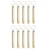 Bouteilles de stockage cuillères à oreilles 10 pièces tuyau pelle porte-clés pendentif renifleur snorter Portable pour les voyages en plein air remplissage sels Scoop