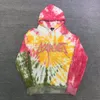 23SS Tie Dye Sweatshirts Hoodie für Männer Frauen Lustige bedruckte Trend Fleece Hoode Pullover