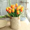 Fleurs décoratives 10 pièces tulipe artificielle PU fleur Latex Bouquet vraie touche pour mariage Floral maison affichage