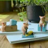 Dekorativa figurer Creative Lovely Pig Animal Doll Office Decoration Room Desktop Home Decor Prydnader Tecknad figur F￶delsedagspresent