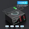 100W 8 Ports USB Chargers Quick Charge 3.0 Adapter HUB Wireless Charger Charging Station PD Fast Charger For iPhone 14 pro max Samsung Xiaomi X9