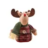 Décorations de Noël 2022 Pendentifs de poupée Moose Bonhomme de neige Ornements DIY Père Noël Arbre Pendentif Suspendu pour la décoration de la maison