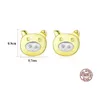 Hot S925 Silver Stud örhängen pläterade 18k Gold Piggy Personlig varumärke örhängen Fashion Women High Endörhängen smycken Valentins dag Mors dag födelsedagspresent SPC