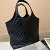 icare totes luxuries designers women bag Vintage 7A Quality Handbags Leather Rhombus denim Luxurys Large Capacity tote bags Shoulder Shopping Quilted Texture