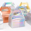 Подарочная упаковка 10 шт. /Kraft Box Cake West Point White Dessert Brown Pink Green Packaging Paper Cup Свадебная вечеринка портативная коробка