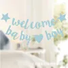 Party Decoration Blue Color Baby Shower Oh Welcome Boy K￶n avsl￶jar leveranser