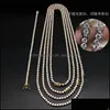 Chains M 4Mm 5Mm 6Mm Iced Out 1 Row Tennis Chain Hip Hop Jewelry Gold Sier Copper Material Men Cz Necklace 93 U2 Drop Delivery 2022 Dhyjd