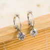 Stud Earrings Korean Temperament Ear Buckle Geometric Shiny Zircon Tiny Hoop Circle Hoops For Women Party Jewelry Gift