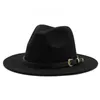 Boinas de boinas de outono de inverno masculino e feminino fedora chapéus britânicos 60cm jazz chapéu de lã Big Brim Fashion Wild Flat atacado