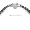 Bedelarmbanden 1 stks lederen armband zwarte rode ketting geschikt voor pandora bangle vrouwen kinderen cadeau drop levering 2022 sieraden armbanden dhbfq