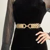Pasy 2022 Pasek damski złoty metalowy metal mody dżinsowe dżinsowe dżinsy luksusowe projektanta marka Katwalk Corset panie