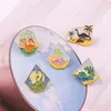 Brooches Dinosaur Paradise Enamel Pin Custom Cute Animal Badge Desert Ocean Tyrannosaurus Bag Clothes Lapel Fashion Jewelry