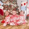 Aile eşleştirme kıyafetleri Noel pijamaları set anne baba çocuklar eşleşen kıyafetler kız kız atlayıcılar pijamalar