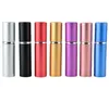 quality 5ml Portable Aluminum Refillable Perfume Bottle Travel Atomizer Glass Spray Empty Cosmetic Containers